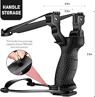 Vista 3 de Set de tirachinas láser DADONFANG - Resorteras de muñeca para adultos con 200 municiones y bandas extra de tirachinas, adecuado para caza, práctica