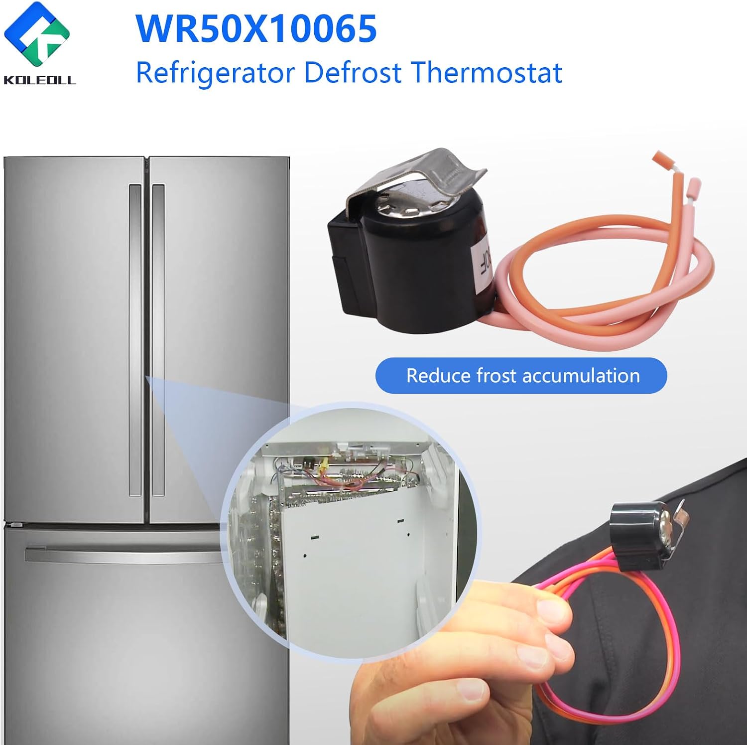 WR50X10065 Refrigerator Defrost Thermostat Fit for GE Hotpoint Refrigerator