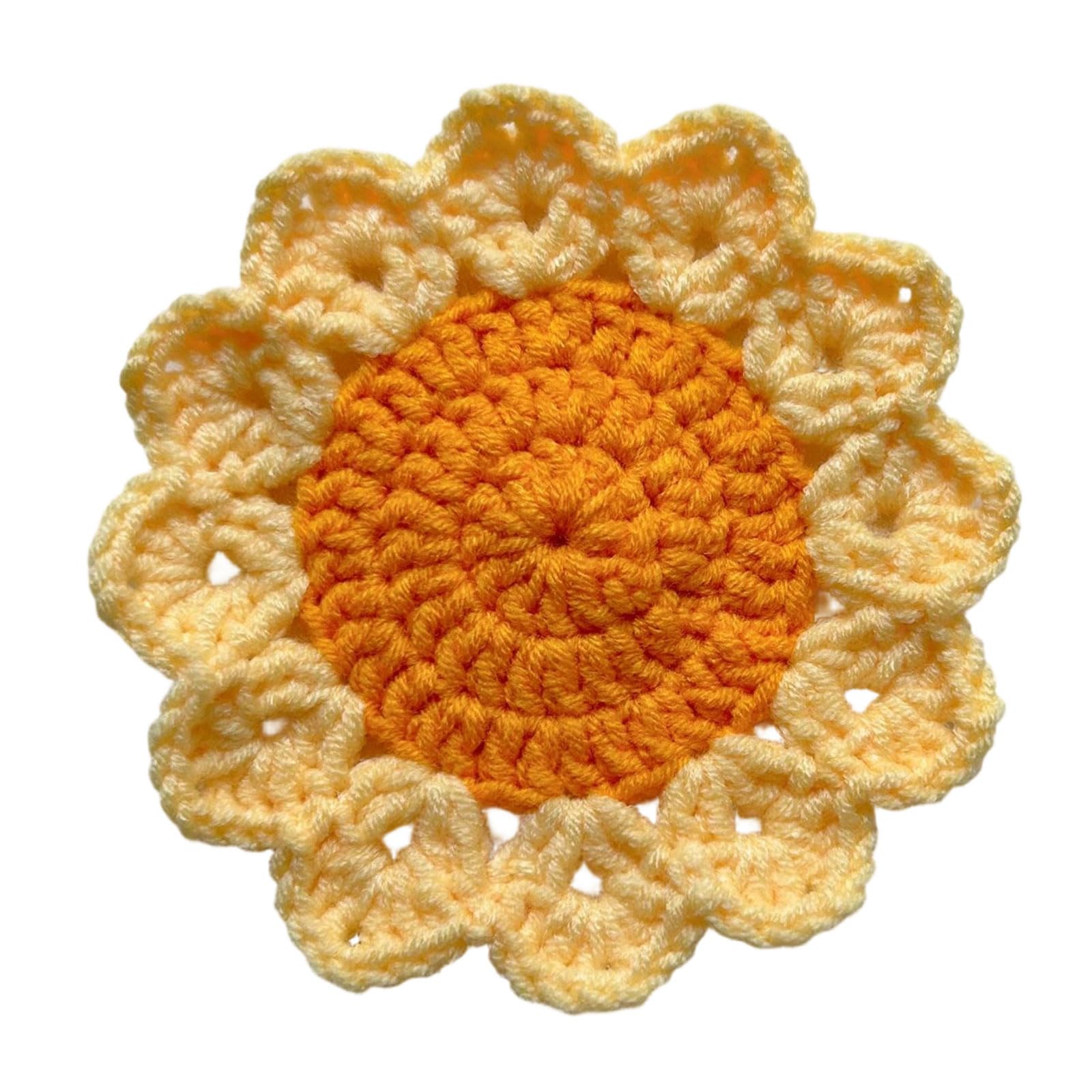Qisuw Unique Knitted Drink Mats Ideal for Kitchen Decor and Beverage Safeguarding Table Mats