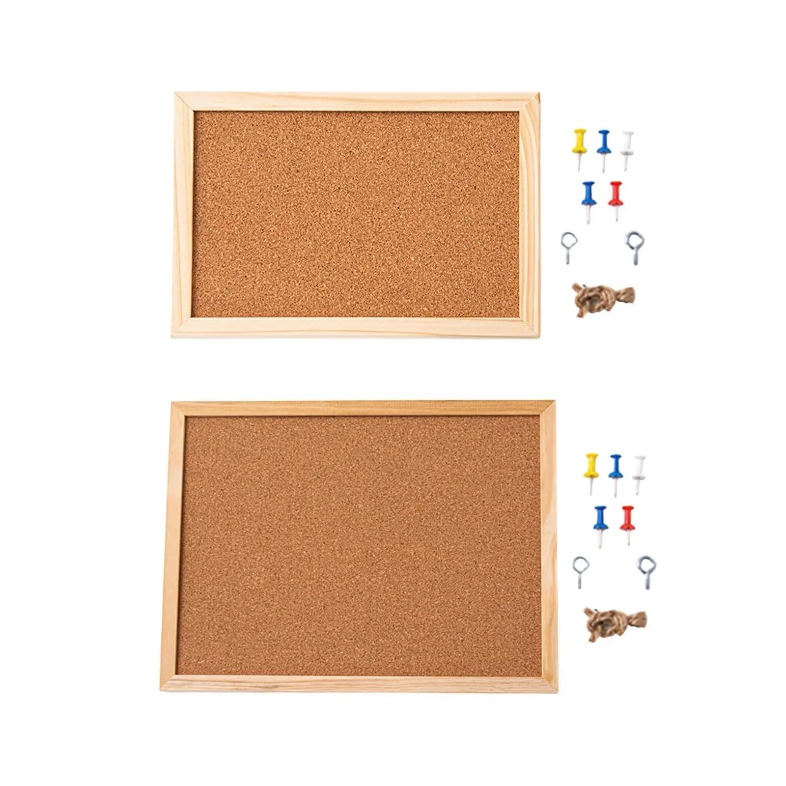 1 Uds. Tablón De Anuncios Corcho, Notas, Tablero Tachuelas, Decoración Pared Decorativa, Mensajes Madera Para Oficina(20x30cm)