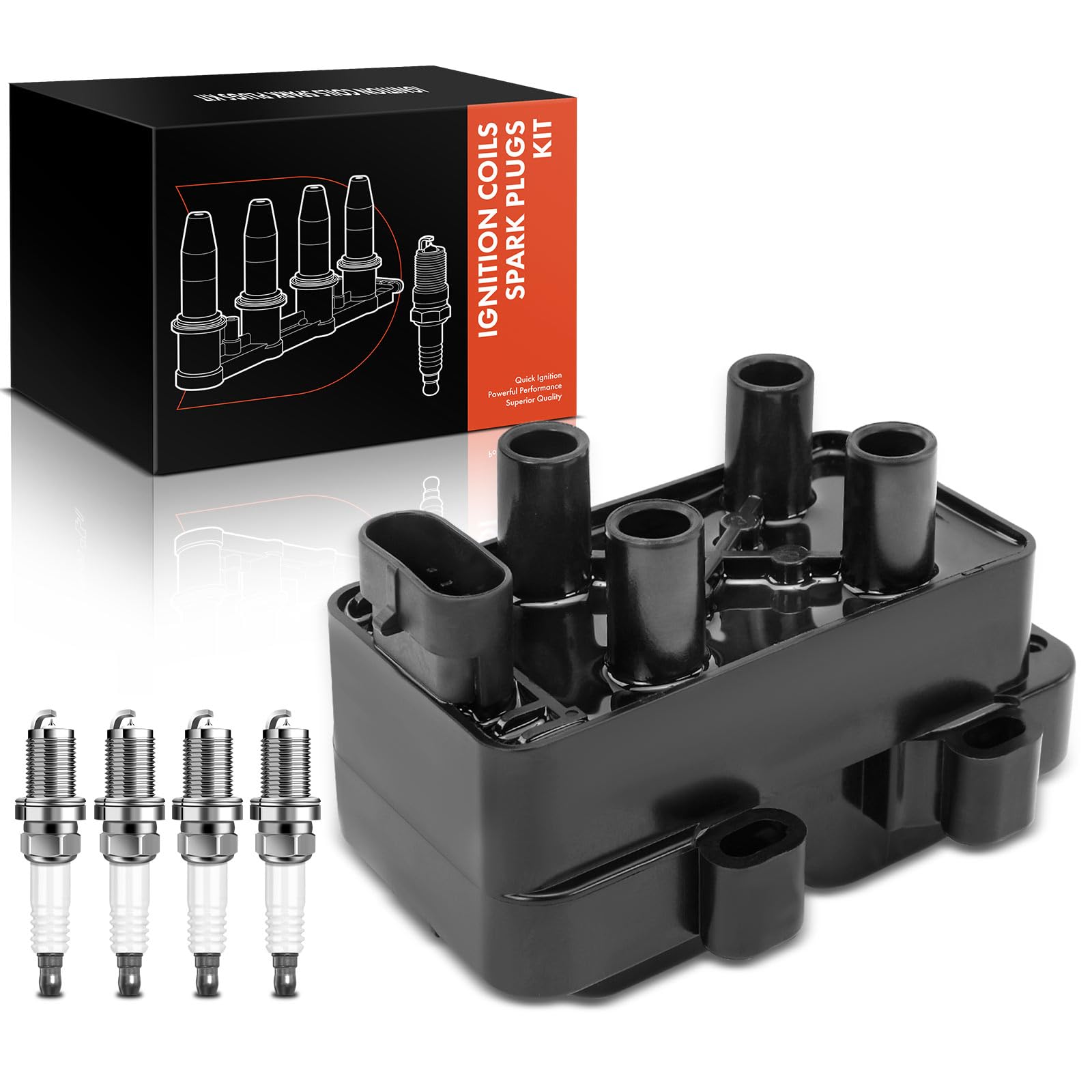 Frankberg 1 bobine d'allumage + 4 bougies d'allumage 7700274008
