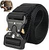 Kuesn Men's Tactical Belt, Work Belts for Men Military Webbing Riggers Web Belt Heavy-Duty Quick-Release Buckle for Military Work Outdoor Sports and Daily Casual Using