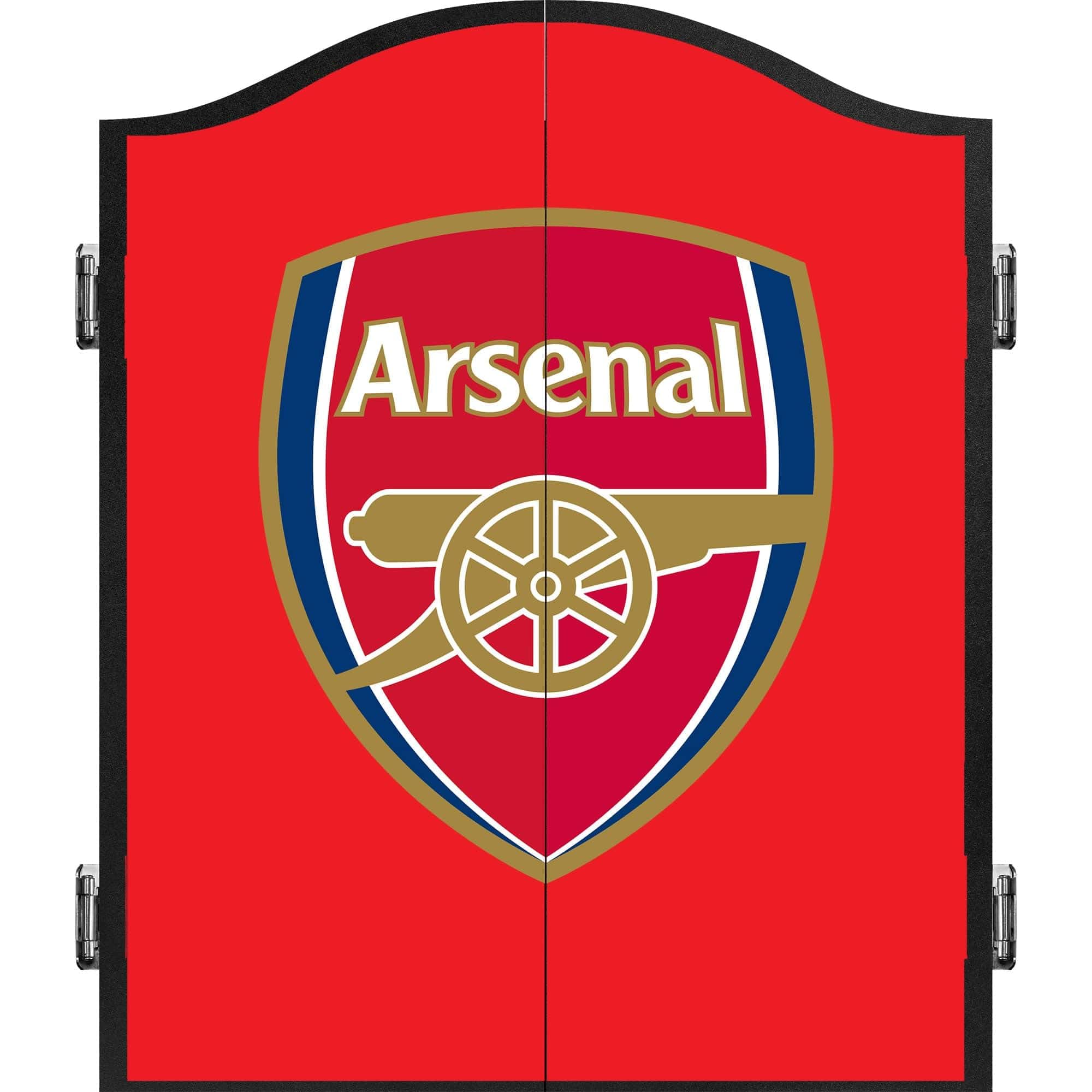 Officially Licensed Arsenal Football Club | Arsenal FC The Gunners | Darts and Dartboard Cabinet, Available in 2 Designs. (The Gunners Red Crest)