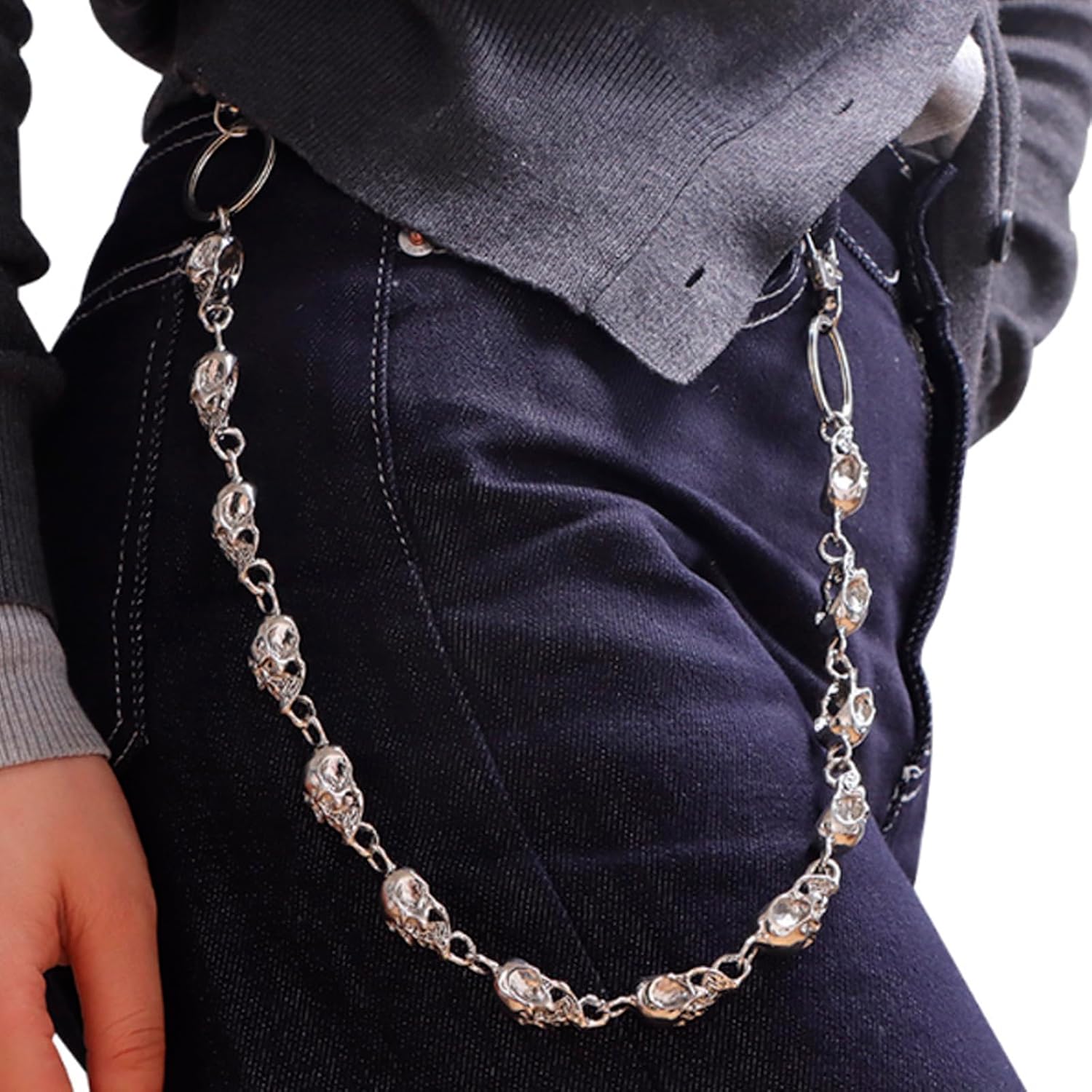 Biker Wallet Chain Pants Jeans Trouser Skull Keychains for Men Women Punk Hip-Hop Goth Clothing Accessories - Image 6