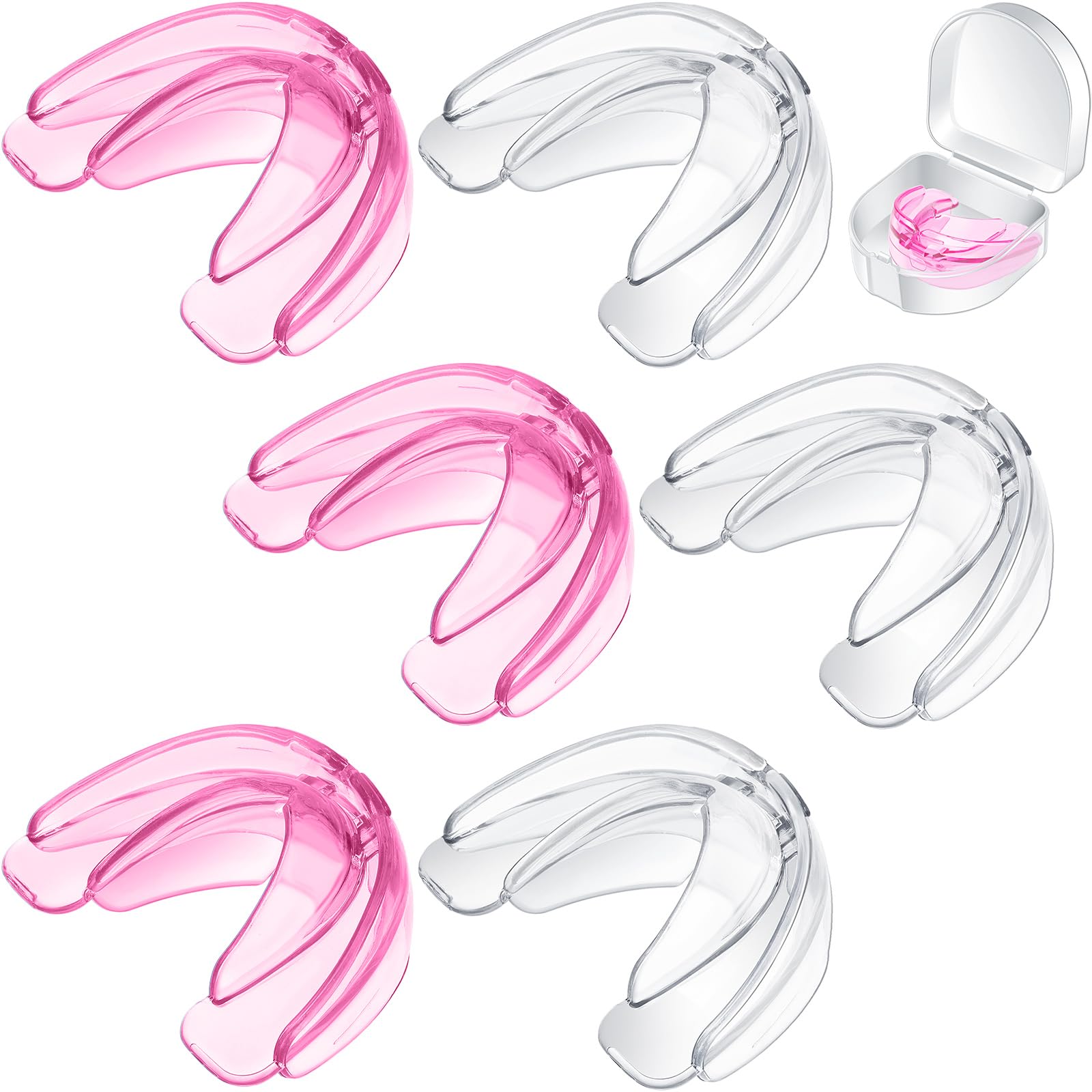 TOODOO 6 Pieces Braces Mouth Guard Kids Sports Mouth Guard for Kids Double Football Youth Mouthguards for Boxing Football Hockey Karate Basketball (