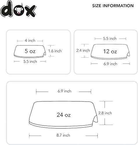 Miniatura 5 de DDOXX Cuenco de alimentación para perros, base de melamina antideslizante y apta para lavavajillas, con cuenco de acero inoxidable extraíble, 11.8