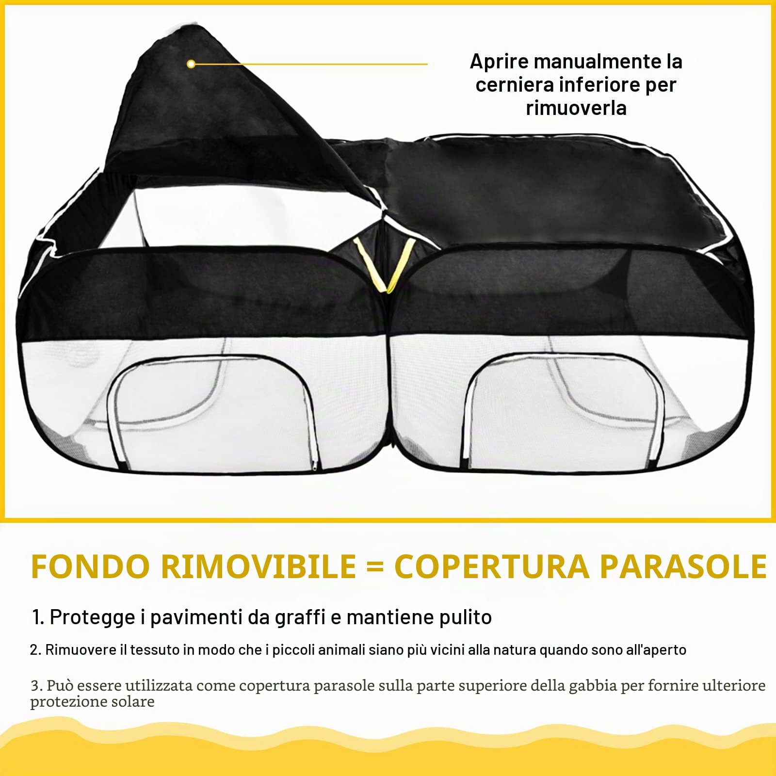 Coolty Box per piccoli animali, grande box pop up per esercizi, gabbia per cortile di pollo, recinto, parco giochi per cuccioli, gattini, conigli, anatre, galline