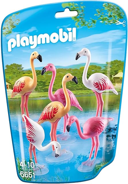 Playmobil 6651 City Life Flock of Flamingos, zabawna, pomysłowa odgrywanie ról, zestawy do zabawy odpowiednie dla dzieci w wieku od 4 lat