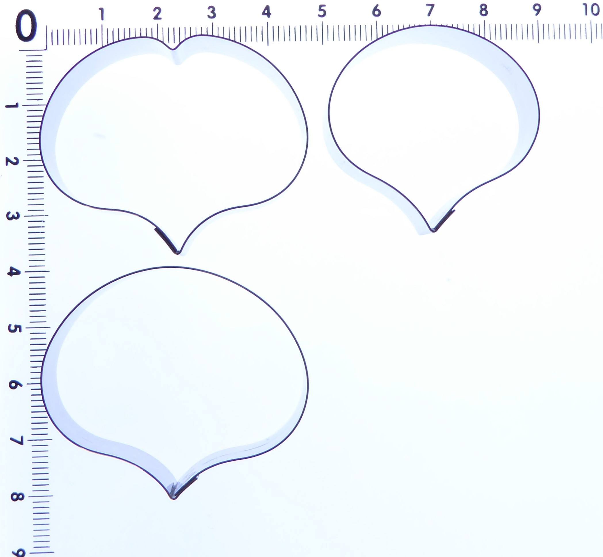 Valley Cutter Company Pansy Cookie Cutter Set - 3 Stainless Steel Cutters, Silver - Image 2