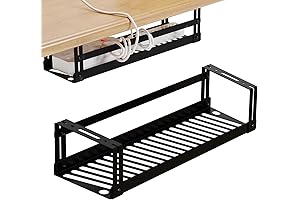 17-Inch Under Desk Cable Management Tray for Seamless Wire Organization