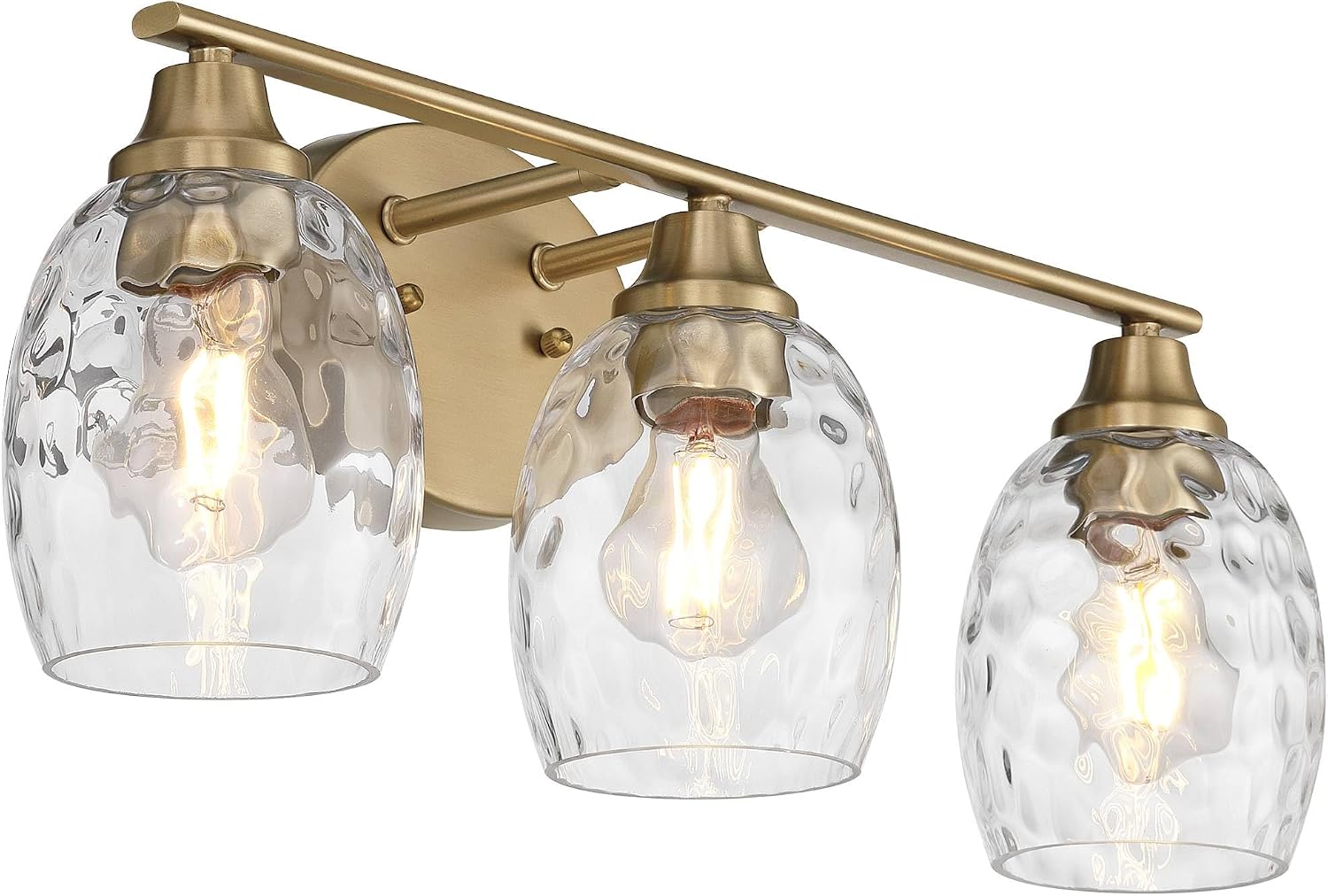 Possini Euro Design Possini Euro Stellan 22" W Satin Brass Water Glass 3-Light Bath Light