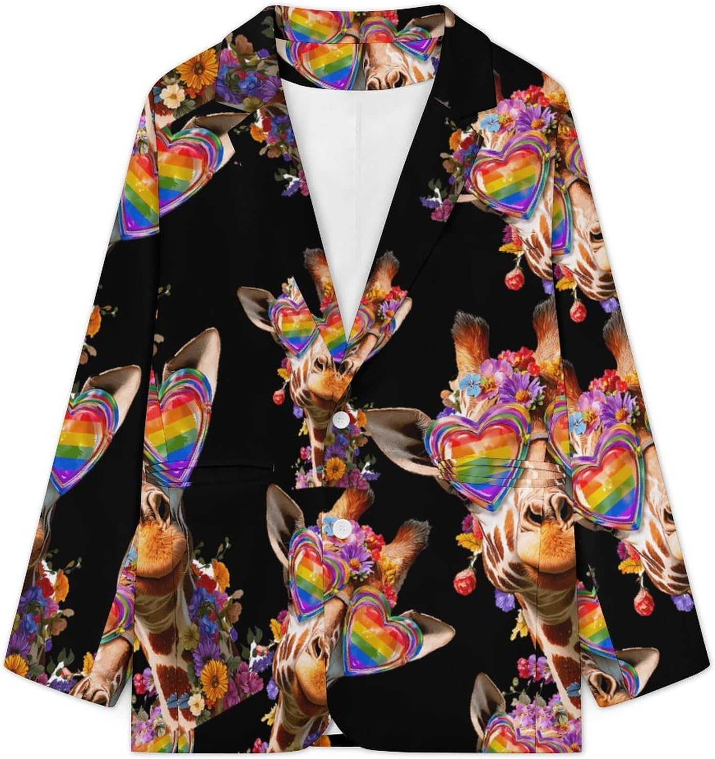 Giraffe Print Suit Jacket for Men Print Coat Jackets Dress Suits Party Wedding