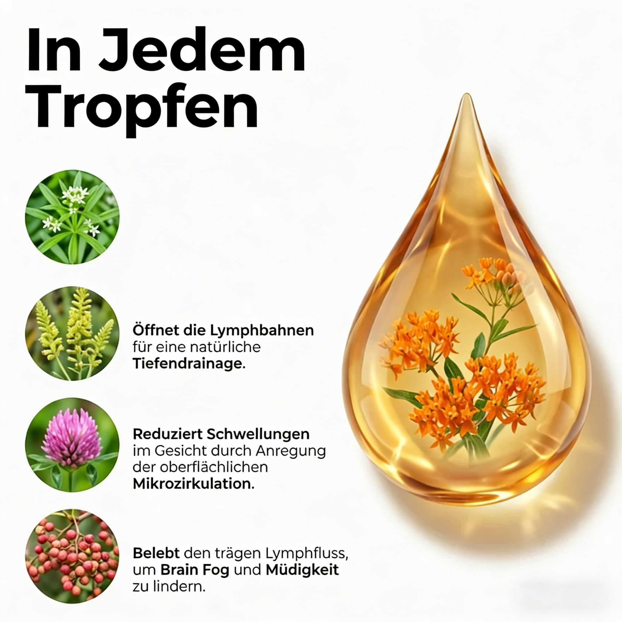 lynvea lymphdrainage Lynvea Detox-Tropfen - NaturlicheLinderung bei Wassereinlagerungen imGesicht, Bauch und an den Beinen