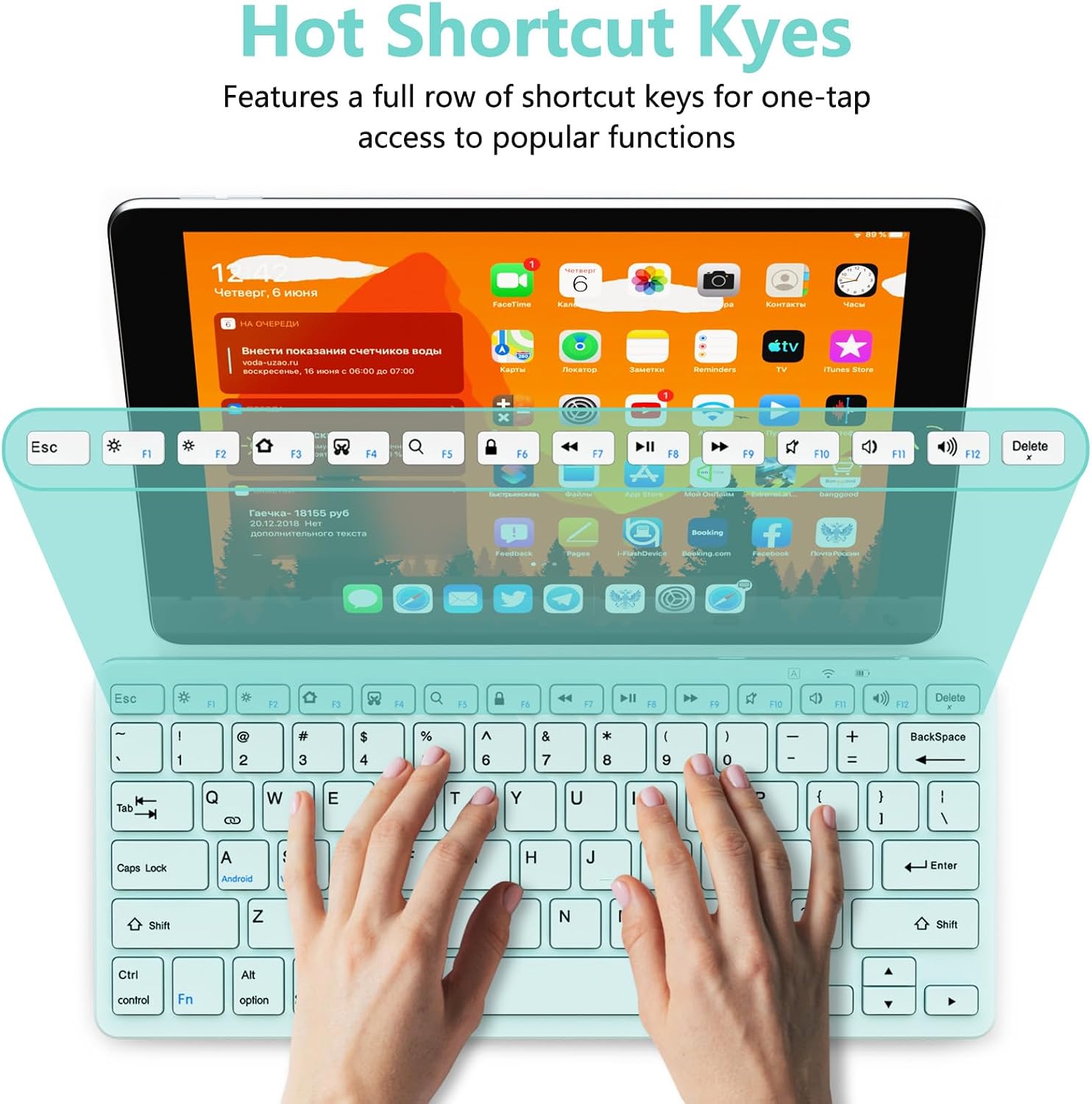 MMK Wireless Keyboard for iPad-Blue image 4