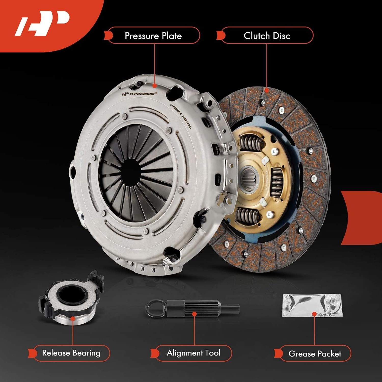 A-Premium Transmission Clutch Kit Set Compatible with Mini Cooper 2002 2003 2004 L4 1.6L, SOHC Naturally Aspirated, 5 Speed Transmission