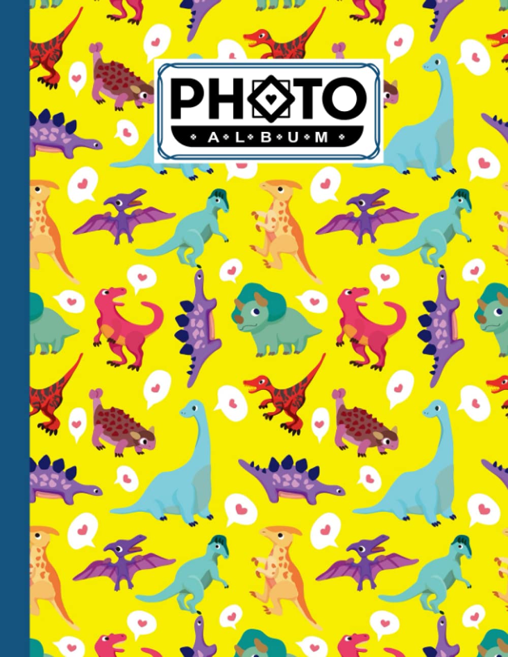 Photo Album: Dinosaurs Set Album, Large Photo Albums with Writing Space Memo, Extra Large Capacity Picture Album, Family, Baby, Wedding, Travel Photo Book, 120 Pages, Size 8.5" x 11" by Harald Binder