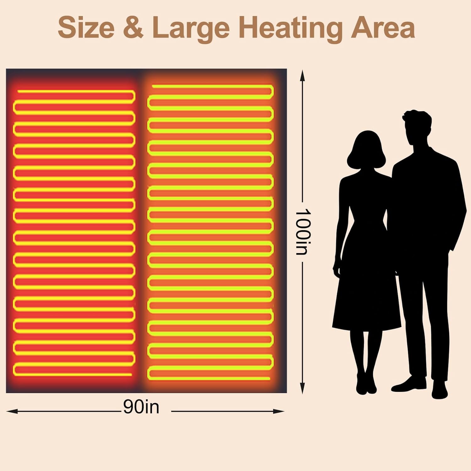 Heated Blanket Queen Size, 84"x90" Electric Heating Soft Dual-Sided Flannel Machine Washable Blanket, 12 Heat Levels & 12 Hours Auto Off, Soft Warm Flannel Blanket, Overheat Protection with ETL & FCC - Image 7