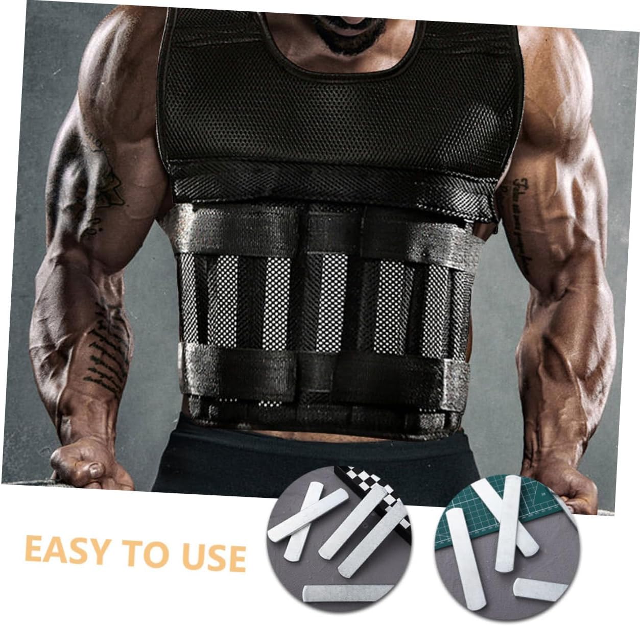 VICASKY 6Pcs Weighted Iron Plates for Fitness Accessories Leg Weights for Strength Training Compatible with Vests and Ankle Straps for Home Workouts and Jogging