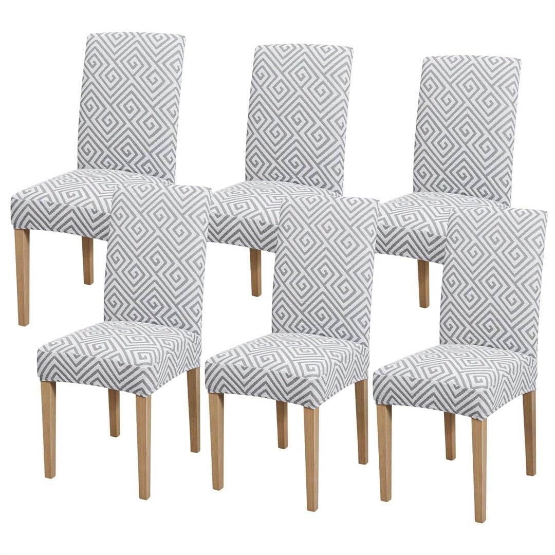 NMVAWIPT 6-Pack Textured Stretch Chair Covers, Removable Washable Dining Seat Protectors With Universal Fit For Home & Commercial(2#)