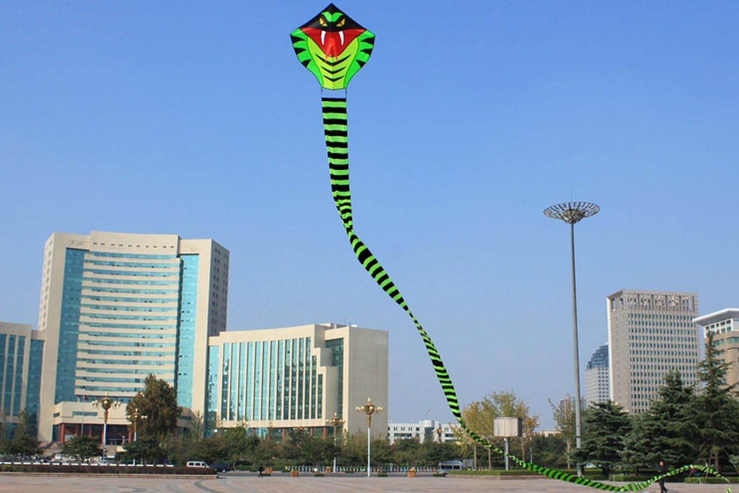 HENGDA KITE 49ft Large Power Snake Kites for Kids & Adults, with Flying Line Outdoor Fun Sports Kite