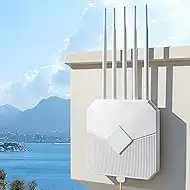 Outdoor WiFi 6 Extender, 2026 AX3000 Long Range Outdoor WiFi Extender Signal Booster, IP67 Weatherproof Outdoor Wireless Access Point with PoE, Gigabit Ports for Garage, Farm, Yard, RV, Dock,Starlink