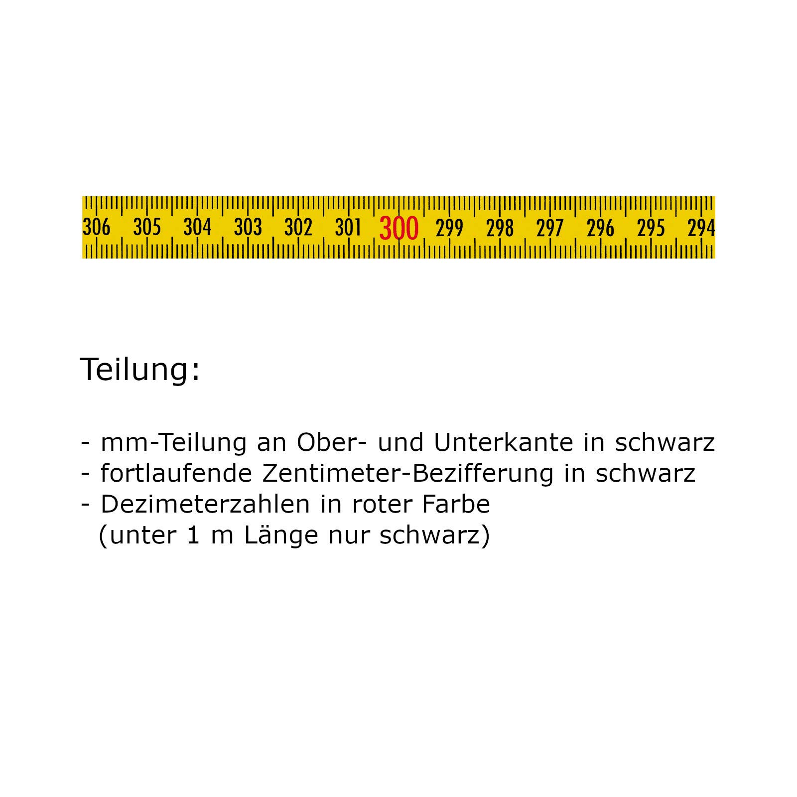 Mètre Ruban 6 m - Jaune Avec Revêtement En Polyamide – Numérotation Droite -Gauche – Largeur 13 mm – Graduation Duplex – Idéal Pour Scies À Panneaux, Établis Et Machines