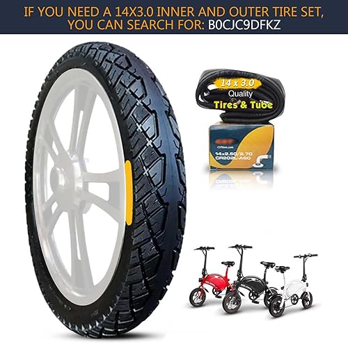 Miniatura 4 de Tubo de 14 x 3.0 con válvula doblada para bicicleta eléctrica  Tubo interior de 14 x 3 con diseño grueso para bicicleta eléctrica