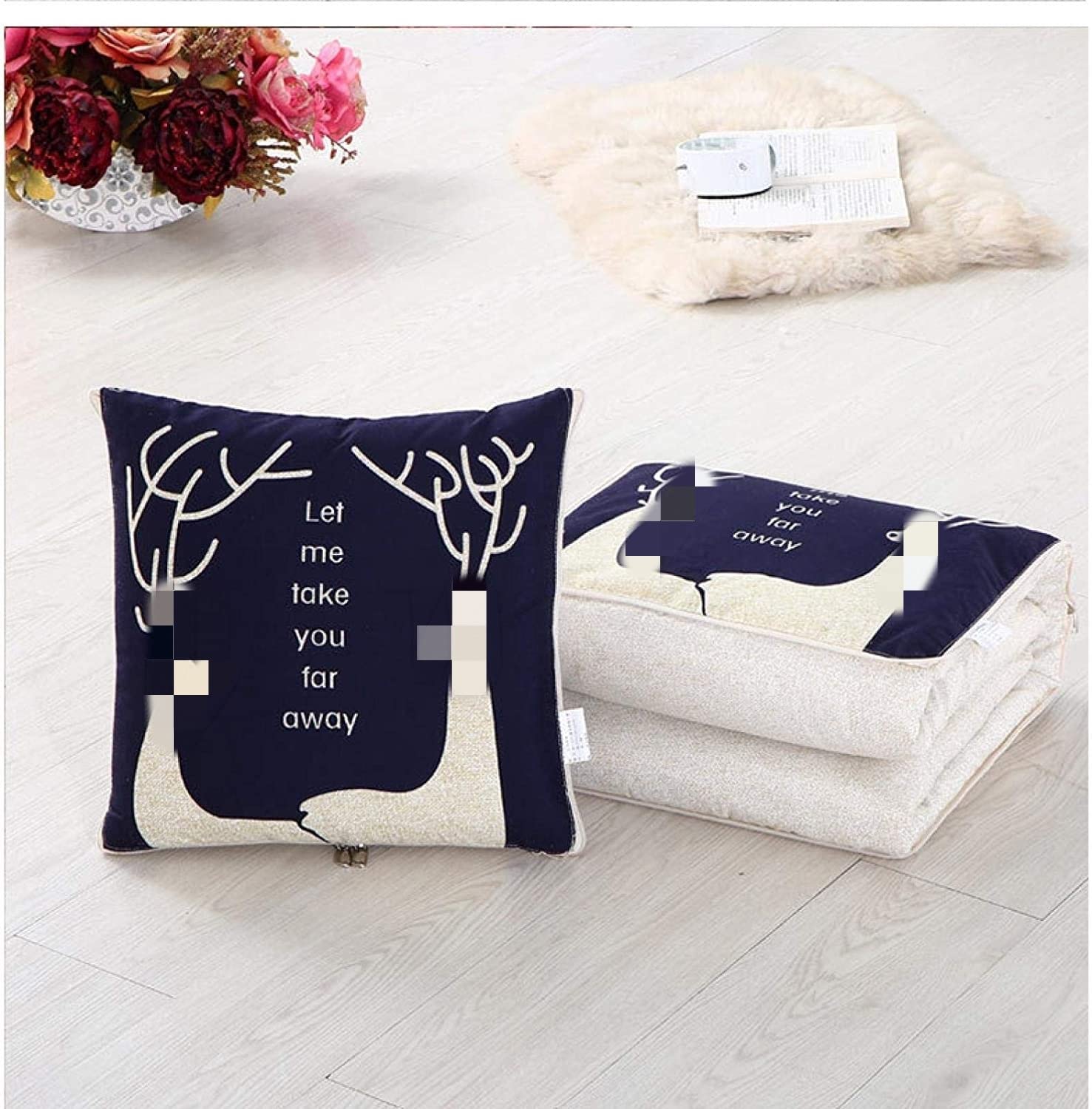 OIFAODAO Blanket pillow, 2 In 1 Cushion Throw Pillows,travel pillow blanket, in,Travel portable cushions can