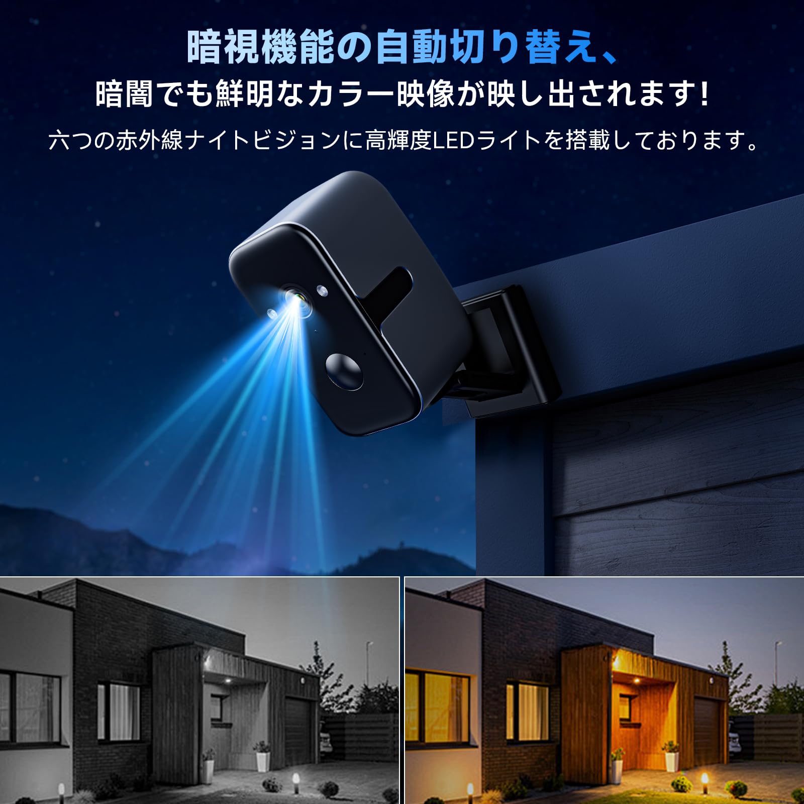Amazon.co.jp: 【水平180°PTZ首振り・全天候型の防犯カメラ】見守り
