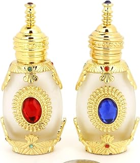 WZCXYX 2pcs 15ML Botellas De Perfume Botellas Vacías Botellas De Aceite Esencial Botellas De Piedra De Colores Botellas De Aromaterapia