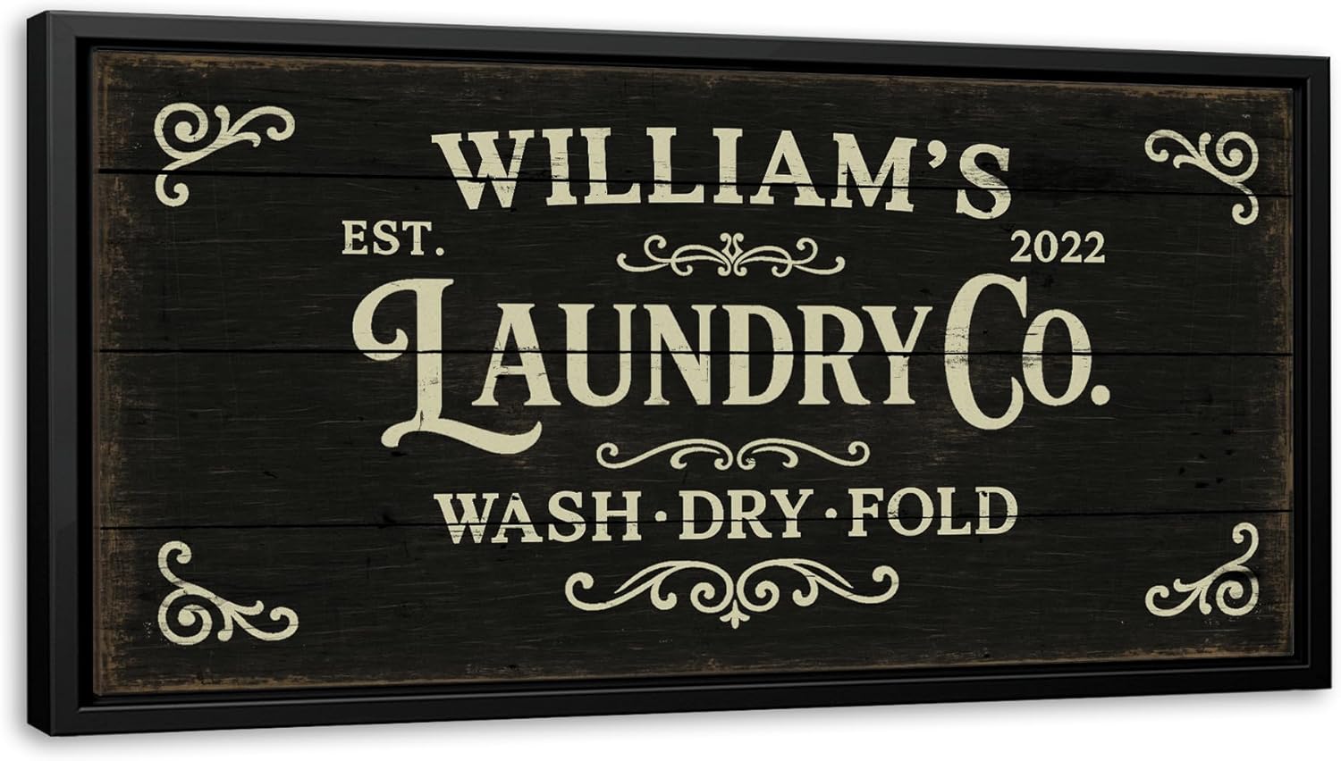 Awesometik Personalized LAUNDRY Wash and Dry sign - Personalized Wall Decor for Wash Rooms, Laundry Signs Wall Decor, Rustic and Stylish Laundry Room Sign (Rustic)