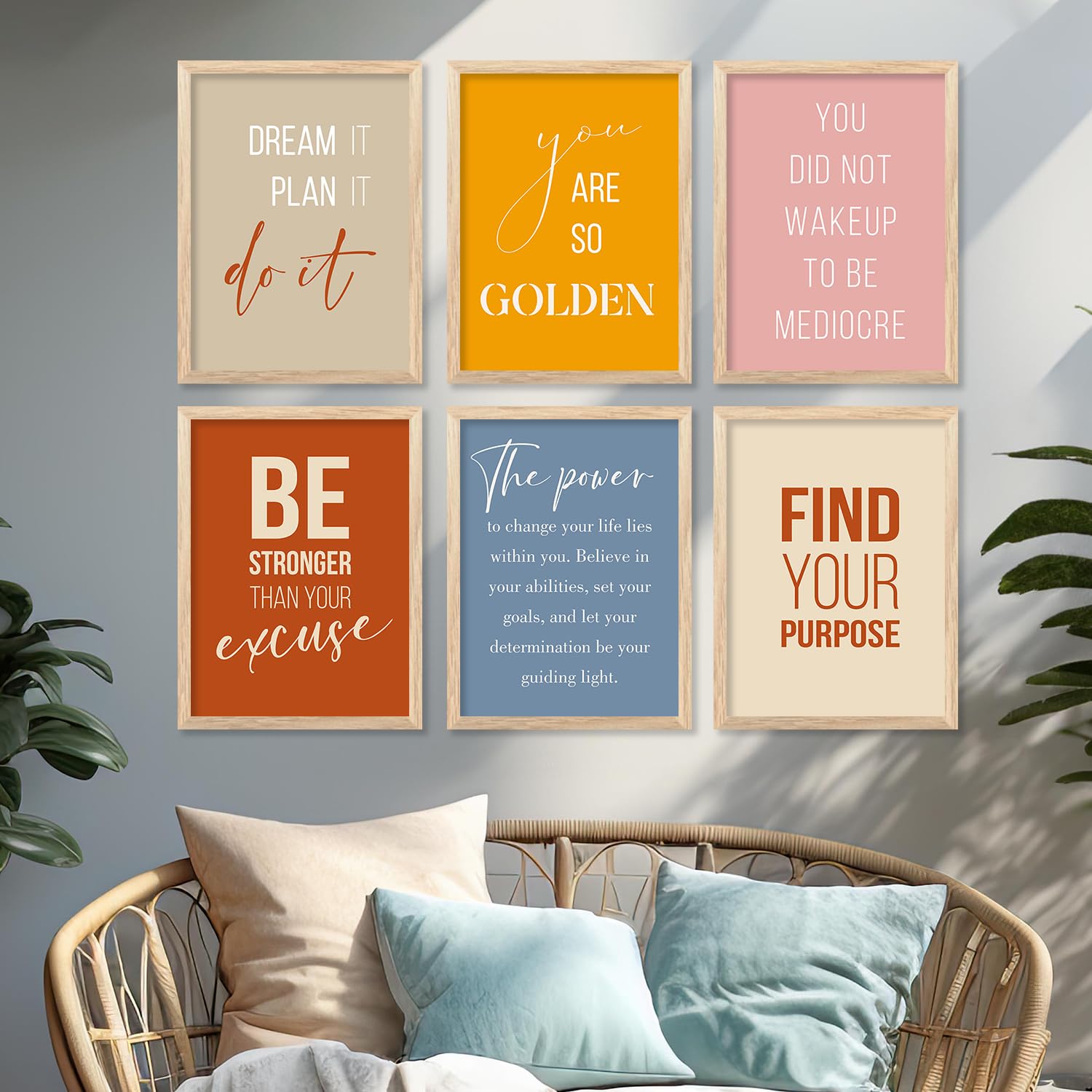 kotart - Quotes Frames for Wall Decor - Motivational Photo Frame for Wall Decoration - Quotes Wall Poster with Frame for Room and Office - Set of 6 (13x17, K) (B0CWVGHZV6) Amazon Price History, Amazon Price Tracker