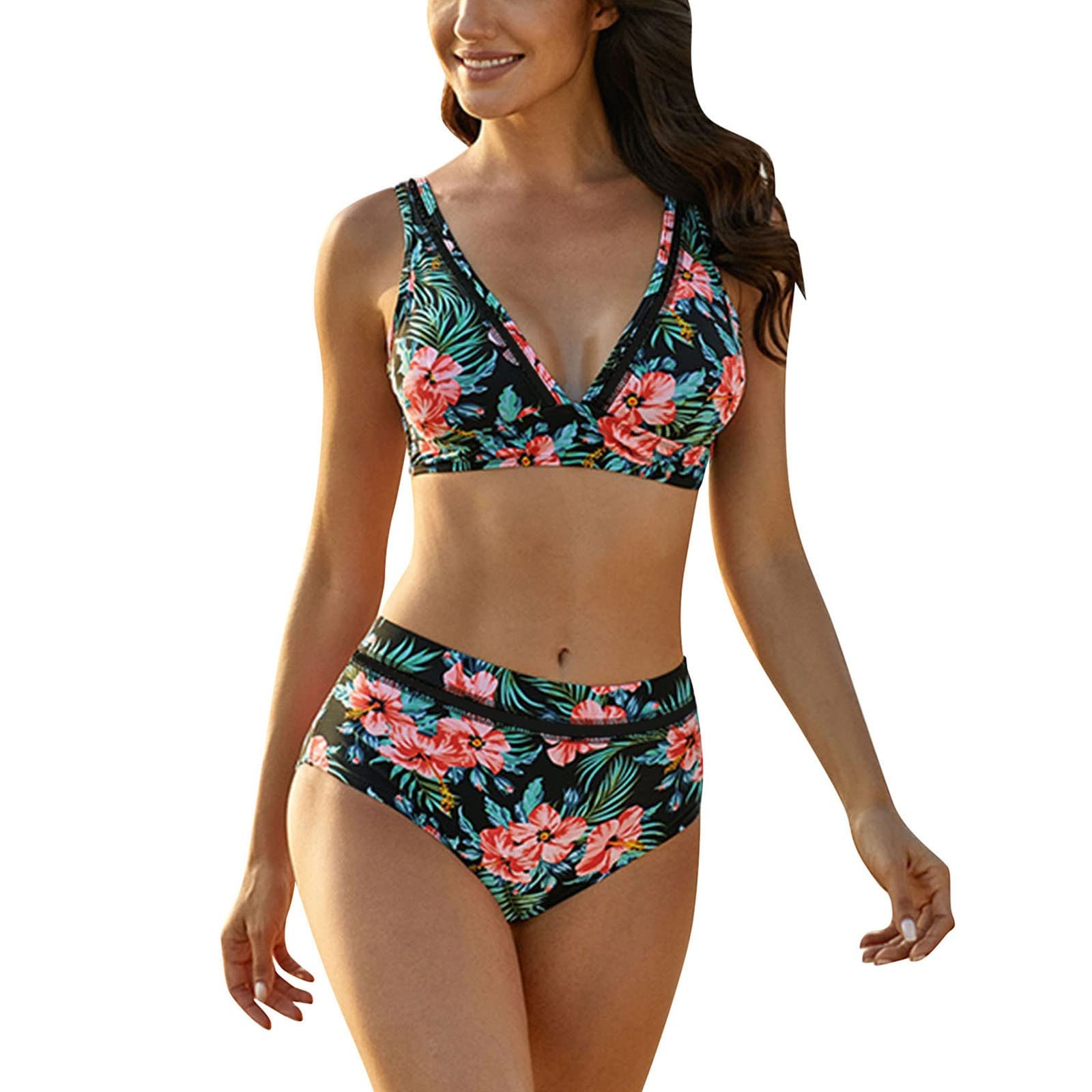 Sizoer Bikinis Patrulla Canina Ropa de Playa Traje de baño Traje de baño Bikinis de Dos Piezas Estampado Push Flower Up Mujeres Trajes de baño Tankinis Bañador Niño 3 Años Patrulla Canina