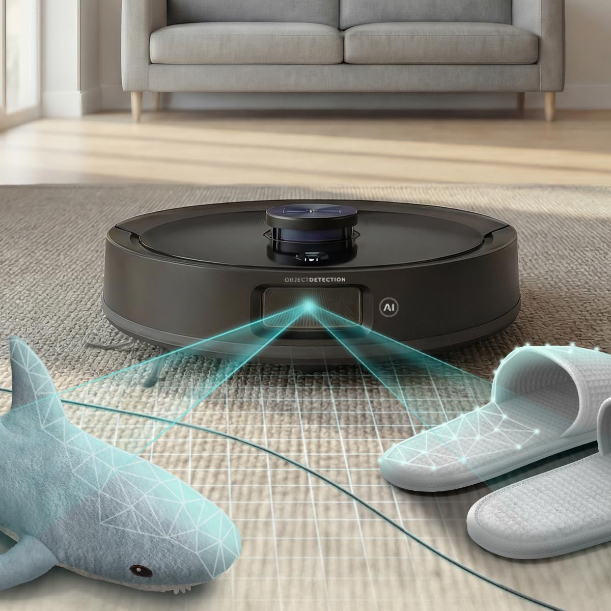 Cecotec Robot Aspirapolvere e Lavapavimenti Base Autosvuotamento Conga Y90 Dark. Navigazione Laser, 25000Pa, Auton. 240min, Spazzola Silicone Pet, Sacco 3L, Bluetooth WiFi, App, Pulizia Senza Pensieri