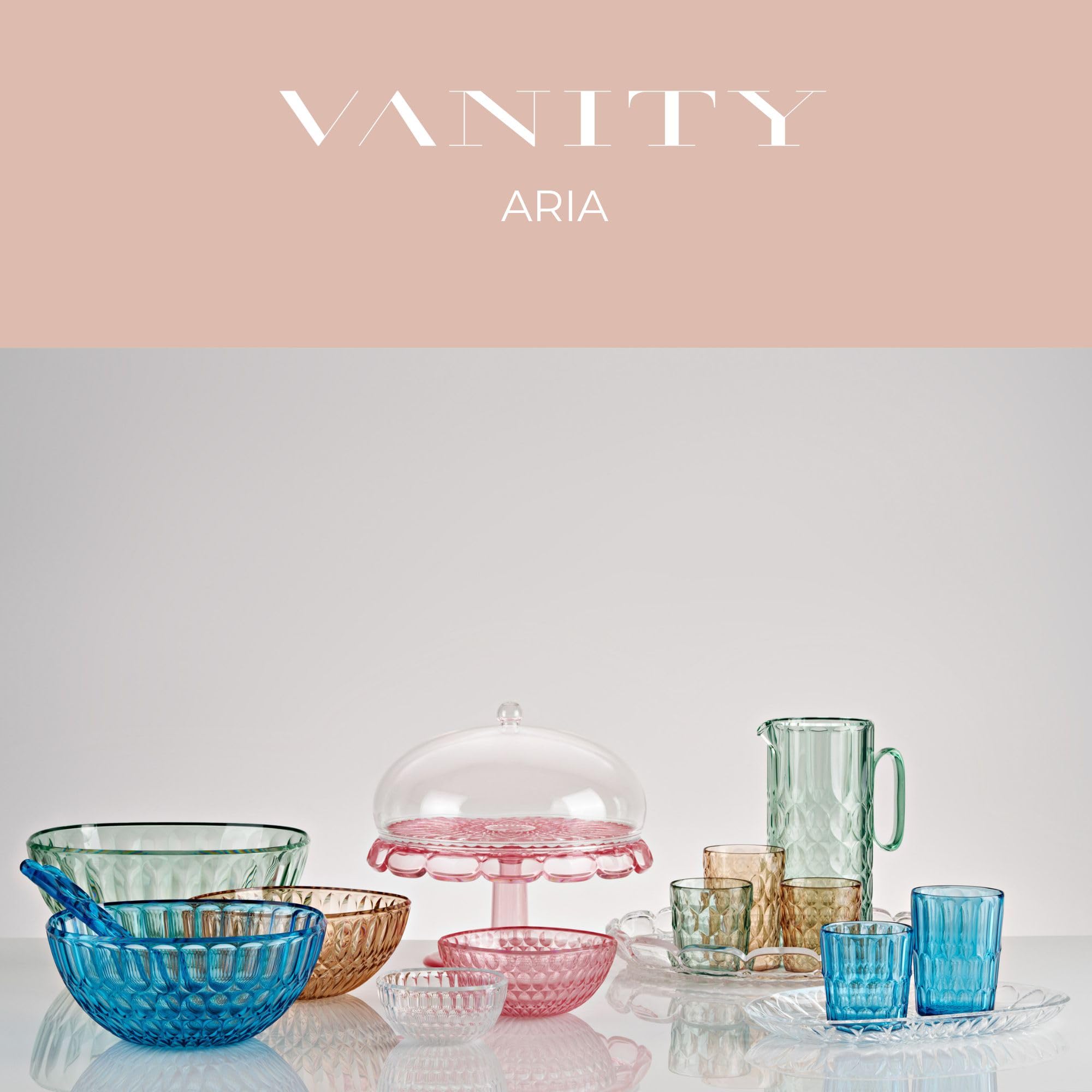 Guzzini - Vanity, Set à gâteau, en Bio-based SAN et Bio-based SMMA - AIR (Transparent)