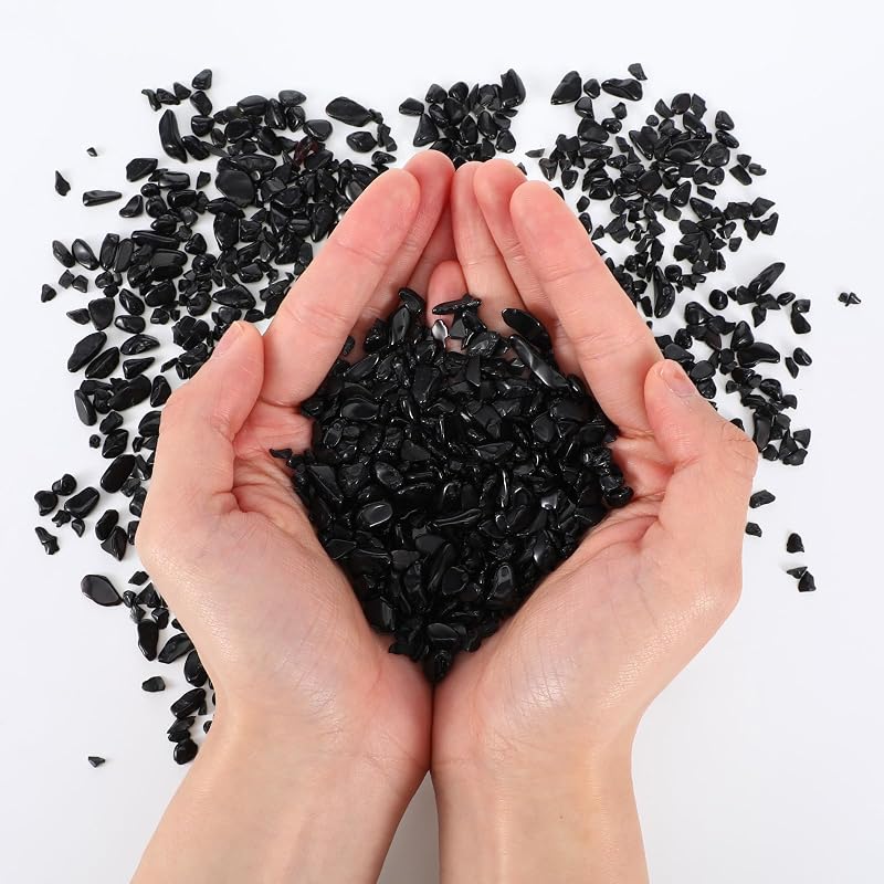 Grava negra natural para pecera, 200 g de grava negra para acuario, rocas de relleno de jarrón de 5 a 7 mm para plantas suculentas, peceras pequeñas, acuario decorativo