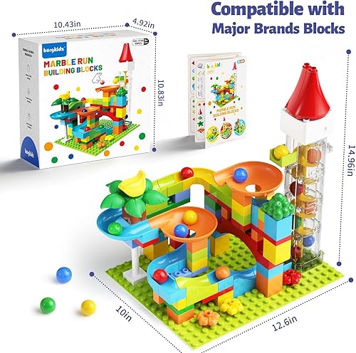 Miniatura 11 de Bloque de construcción de dinosaurios para niños, juego de rompecabezas de laberinto de ladrillos de juguete Montessori, pistas de carreras