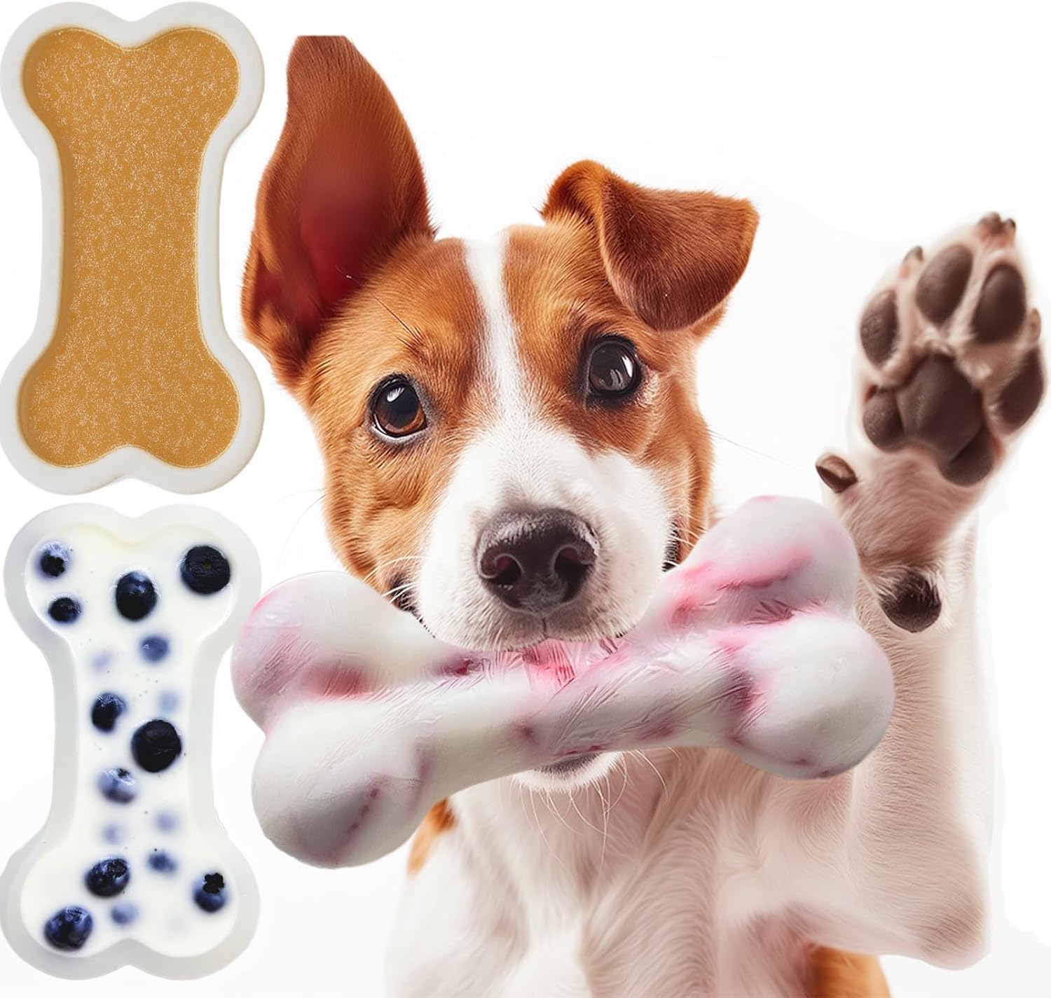 Molde de hueso para perros y gatos 5 pulg 2 pack miniatura 1