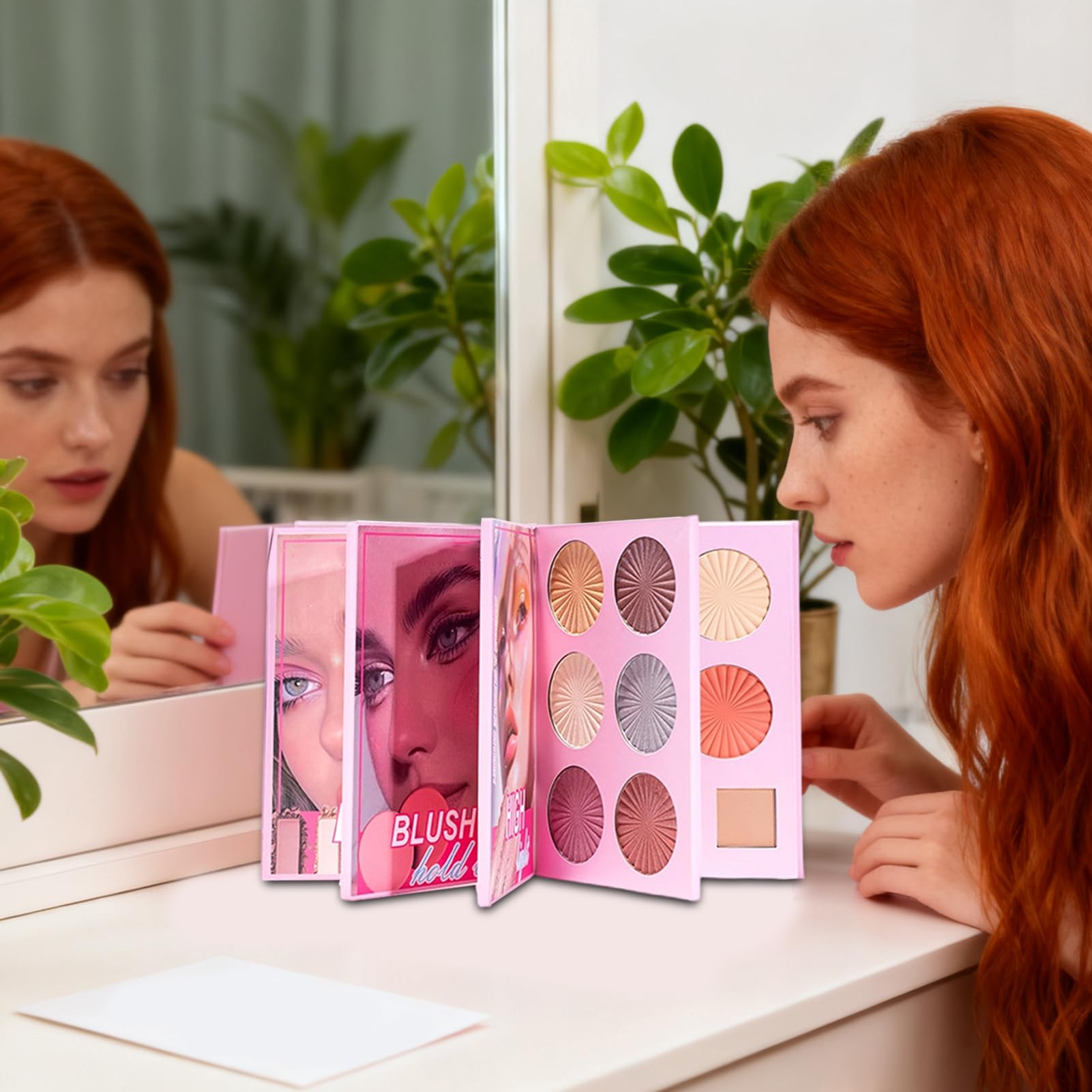 Palette Trucco Ombretti Contorno Impermeabile | Palette Viso Completo per Donna Ideale per Uso Quotidiano Viaggio Appuntamenti Matrimonio Occhi e Zigomi Donne Ragazze