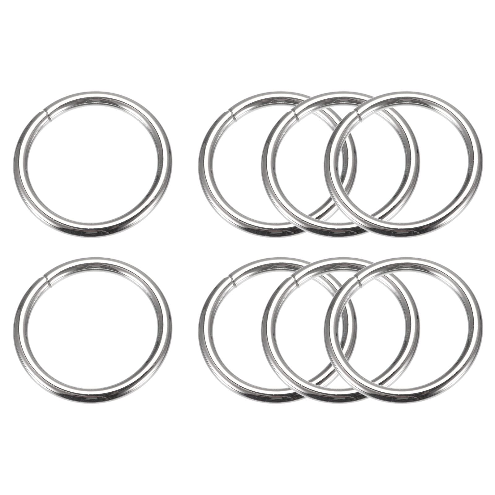 uxcell Metal O Rings, Multi-Purpose Non-Welded O-Ring Buckle for Craft Belt Purse Bag Hardware