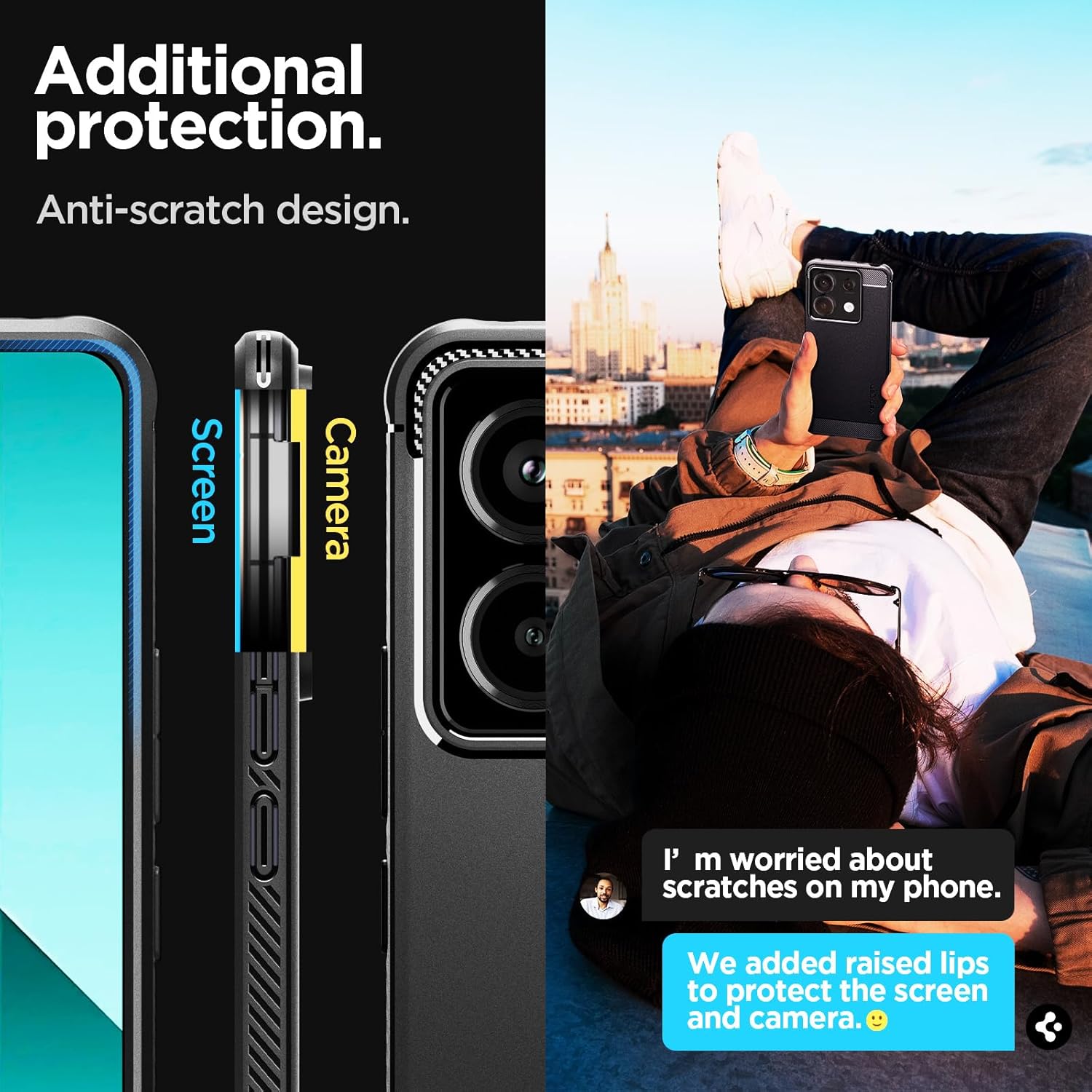 Spigen Rugged Armor for Xiaomi Poco X6 5G/Redmi Note 13 Pro 5G Case, Poco X6 5G/Redmi Note 13 Pro 5G Back Cover - TPU|Matte Black Spigen Rugged Armor for Xiaomi Poco X6 5G/Redmi Note 13 Pro 5G Case, Poco X6 5G/Redmi Note 13 Pro 5G Back Cover - TPU|Matte Black