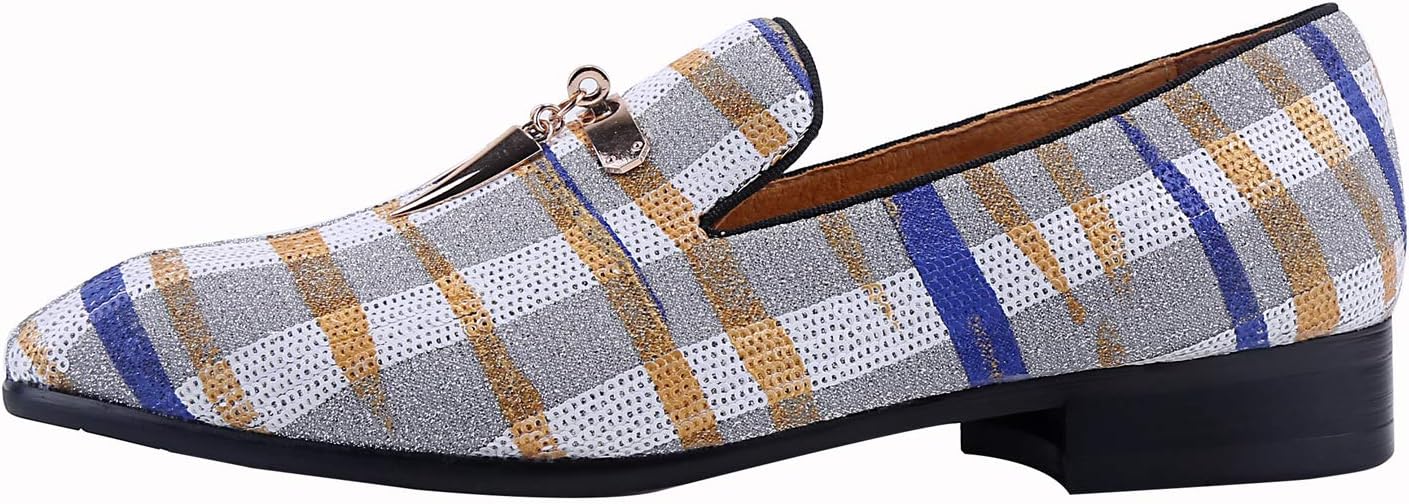 ELANROMAN Men's Loafers Tassel Luxury Penny Slip-On Leather Party Shoes - Image 3