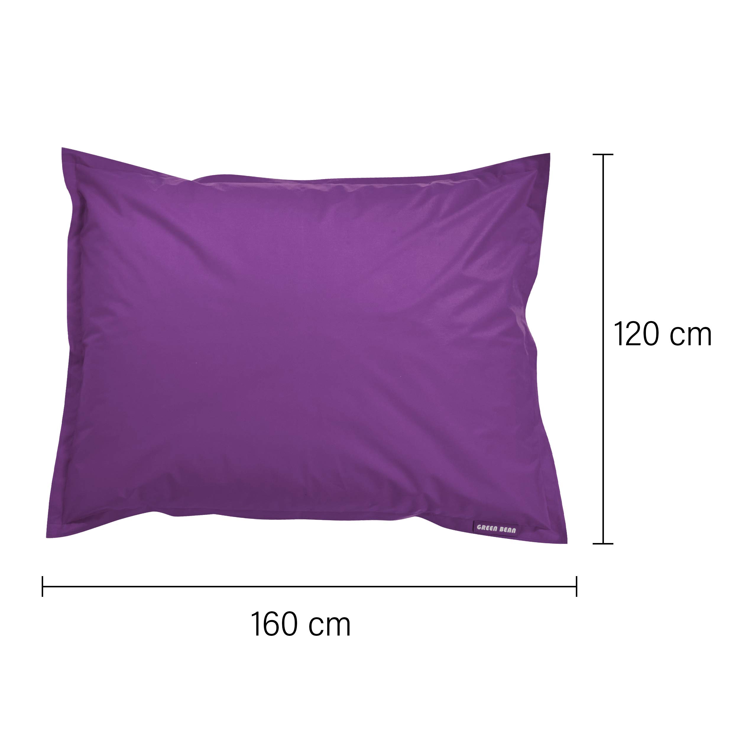 Poltrona A Sacco Square XL 120x160 Cm - Fodera In PVC Esterna, Lavabile, Colore Turchese - Foto 6