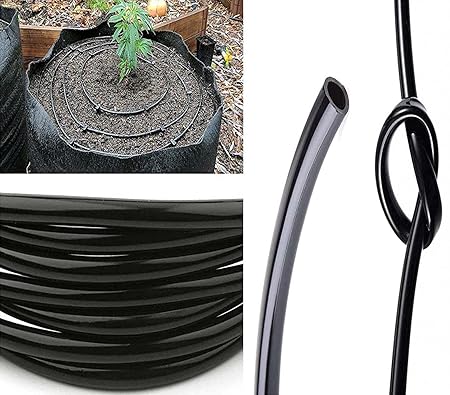 DIY Crafts Flexible Pipe-Hose Only Watering Tubing Hose Drip Pipe PVC Hose Irrigation System Watering Systems (Flexible Pipe-Hose Only) Greenhouse Lawn, Plants, Garden,Patio. (10mtr, 4/7-Pipe-4mm)