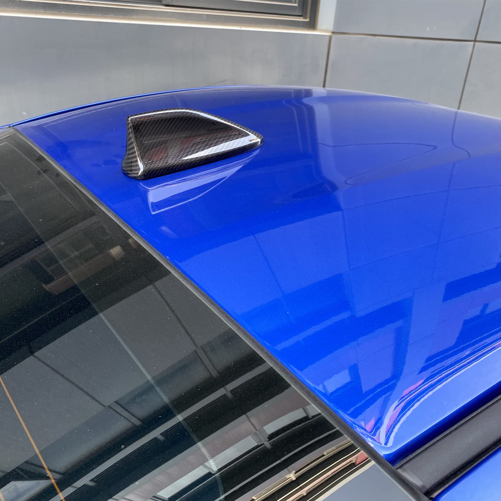 Copertura Antenna Sul Tetto con Pinna, Rivestimento Antenna Sul Tetto in Fibra di Carbonio a Secco, Installazione con Pasta, Protezione Esterna, vestibilità Senza Cuciture, Look Sportivo (#1)