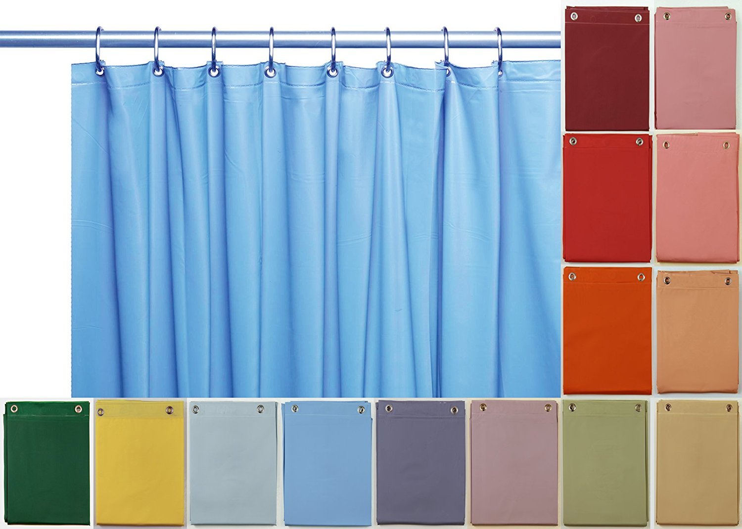 Solid Colored Shower Curtains Curtains & Drapes 2023