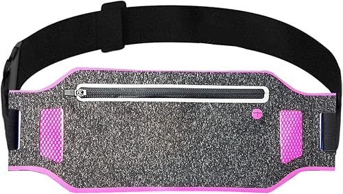 Miniatura 1 de ANJ Outdoors Cinturón de dinero súper delgado resistente al agua, cinturón para correr para mujeres y hombres, cinturón de teléfono expandible para