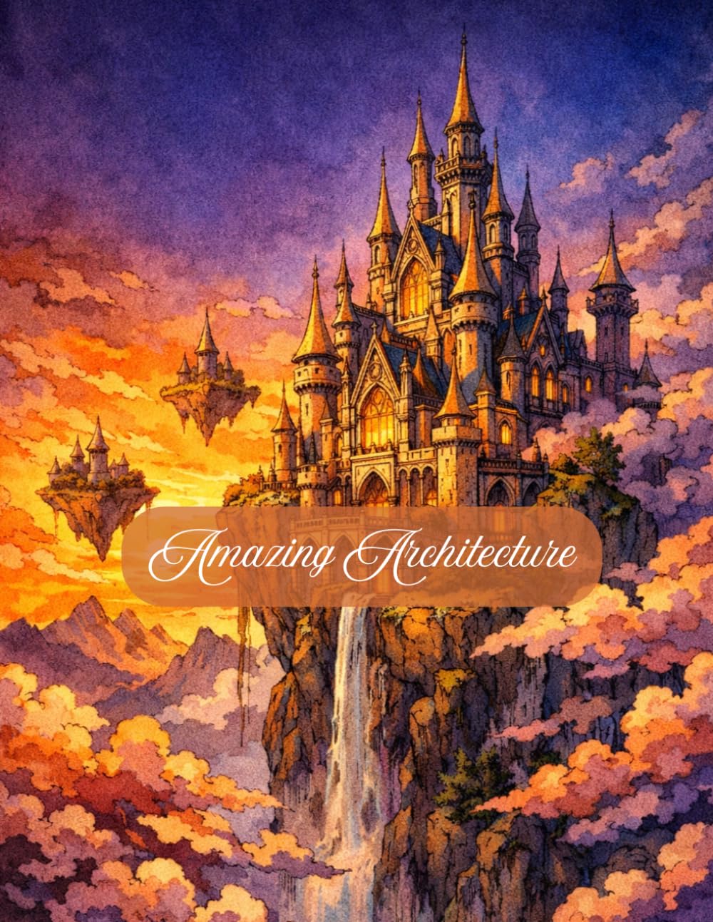 Amazing Architecture Coloring Book: An Intricate Adult Coloring Book featuring Fantasy Castles, Secret Villages, and Grand Interiors for Stress Relief