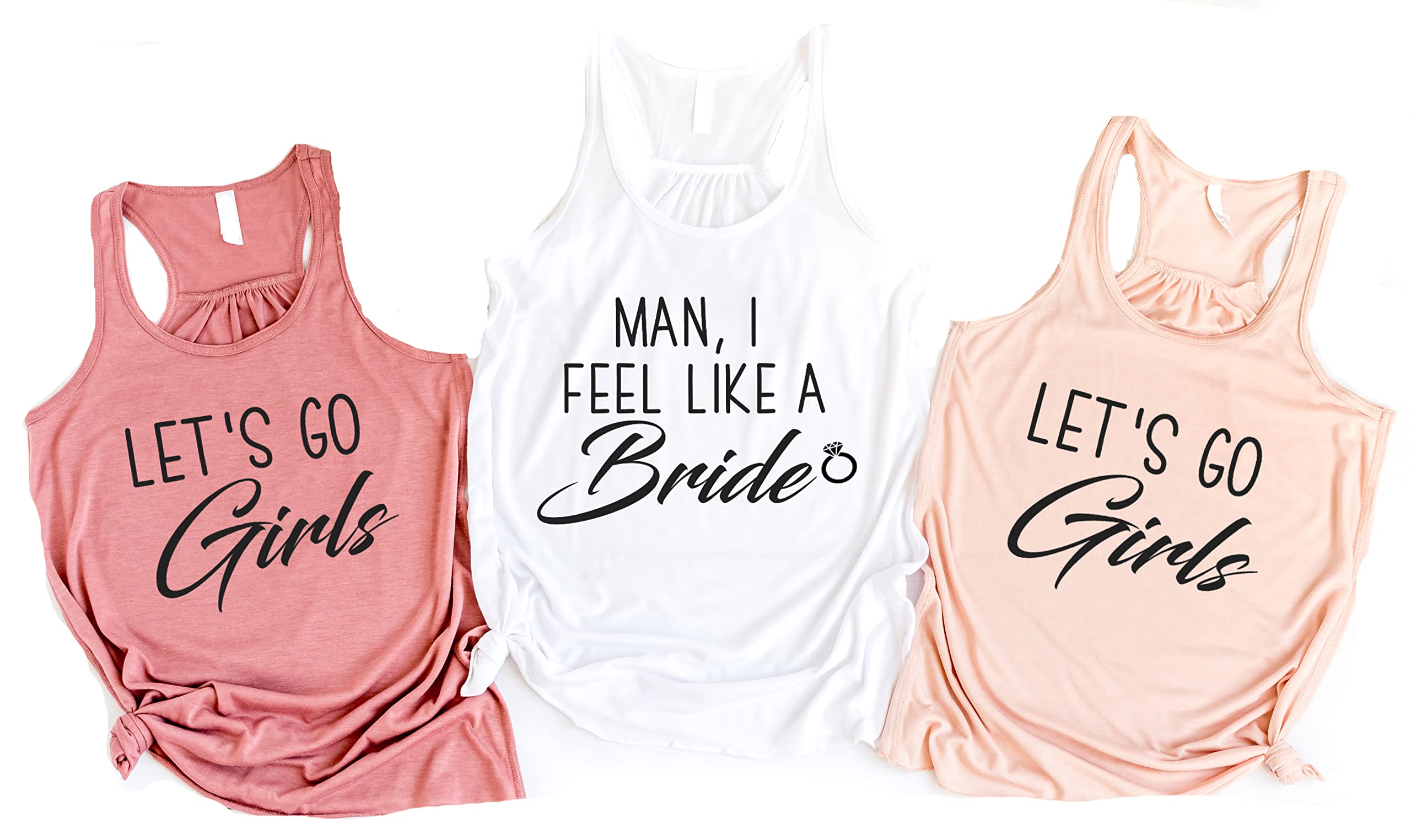 HandmadeBachelorette Party Tank Tops, Let's Go Girls Bridal Party Tank Top, Bridesmaid Gifts, BrideTank, Bridesmaid Proposal Gifts