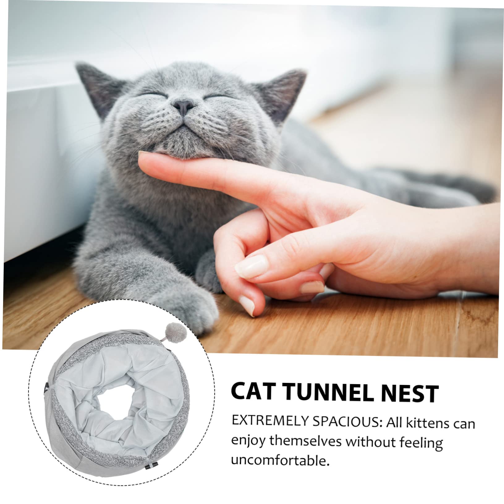 Faltbarer Katzentunnel aus Wildlederstoff für Katzen, L